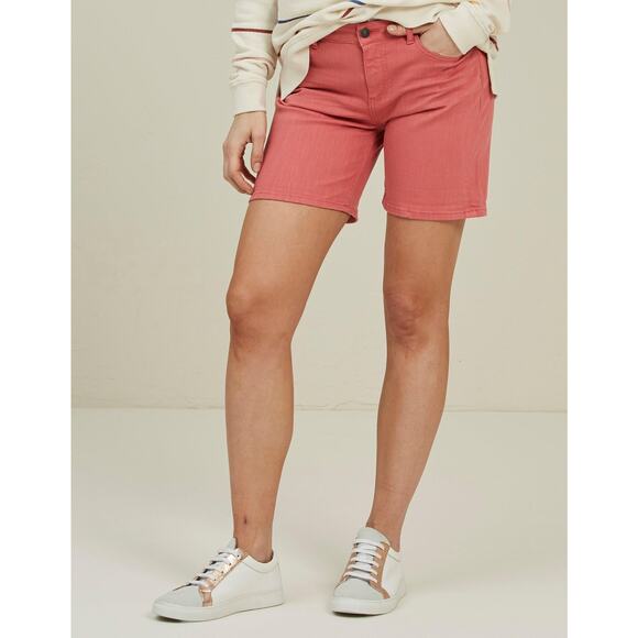 BOGO FREE! FAT FACE Womens Cotton Denim Shorts DEEP BERRY Sz 4 NWT - Picture 3 of 11